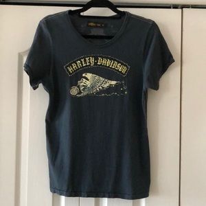 Trunk Ltd Navy Graphic Short Sleeve Tee with Yellow Print